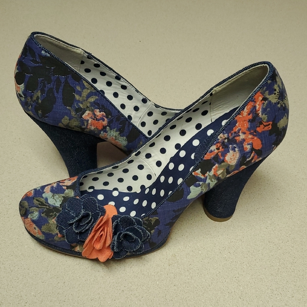 Floral Patterned Women's Heels